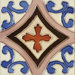 Mission 6" x 6" Hand-Painted Ceramic Decorative Tile in Trebol