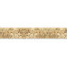 Decorative Pebbles 4" x 39" Interlocking Border Tile in Alor Crystal