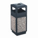 Canmeleon Ash/Trash Square Receptacle, 15 Gal
