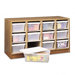 Modular Wood/Plastic 12-Bin Supplies Organizer