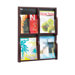 Expose Four Magazine and Eight Pamphlet Display Wall Rack