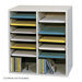 Small Wood Adjustable-Compartment Literature Organizer