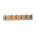 Six-Hook Wood Coat Rack