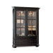Allegro Sliding Door Bookcase in Burnished Cherry and Rubbed Black