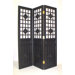 Three Panel Guard Gate Room Divider in Black