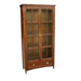 Traditional Bookcase with Glass Door in Brown