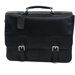 Manhattan Leather Portfolio "A Brief History" Briefcase in Black