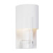 Oberon One Light Wall Sconce with White Steel Shade in Satin White