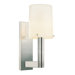 Calmo Retta One Light Wall Sconce in Polished Nickel