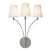 Fontana Three Light Wall Sconce in Polished Nickel