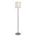 Boxus Round One Light Floor Lamp in Satin Nickel