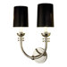 20th Century Two Light Wall Sconce in Polished Nickel