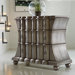 Melange Scalloped Drawer Chest with Faux Zinc Finish