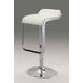 21"-31" Leatherette Swivel Barstool in White