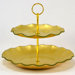 Precious Metal Glass 2-Tier Server