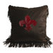Cheyenne Faux Tooled Fleur De Lis Pillow in Red