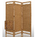 Cascading Palm Bark Folding Room Divider in Tan