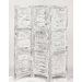 72" Nantucket Painted Room Divider in White