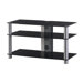 40" TV Stand "Loft 6230" in Silber mit Schwarzglas