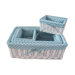 Willow Storage Basket in Blue Spot (Set of 4)
