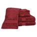 100% Supima Cotton 6-Piece Towel Set in Pomegranate