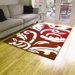 Shaggy Lite Dallas Red / White Shag Rug
