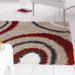 Nordic Equator Black/Red Shag Rug