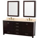 Abingdon 72" Double Bathroom Vanity Set