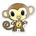 Chibi Zoo Monkey Wall Clock
