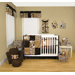 Bubbles Brown 4 Piece Crib Bedding Set