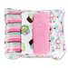 Cupcake Zipper Pouch and 4 Burp Cloths Gift Set