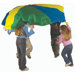 35' Parachute with Handles and Carry Bag