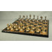 Staunton Metal on Leather Chess Board