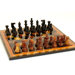 Alabaster Wood Frame Chess Set in Black / Brown
