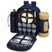 Bold Picnic Backpack with Blanket and Four Place Settings
