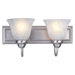 Lexington 2 Light Vanity Light in Brushed Nickel