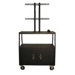 27 - 50" Flat Panel Cart with Cabinet, Adjustable 44" and 4 Outlets