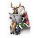Santa and Reindeer on Shelf Figurine
