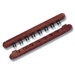 Wooden Pool Cue Wall Rack with Clips