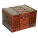 Pirate Steamer Trunk in Antique Cherry with Leather X