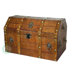 Large Wooden Pirate Trunk with Lion Rings