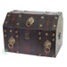 Antique Pirate Treasure Chest with Lion Rings