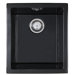  Liscio Single Bowl Inset Sink and Drainer in Black