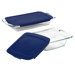 Easy Grab 4 Piece Bakeware Set with Plastic Cover
