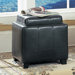 Vinyl Storage Cube Ottoman
