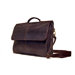 Distressed Leather Flap Over Briefcase