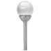 Solar Crackled Glass Path Light in Stainless Steel