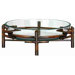 Urban Trends Sculptured Glass Bowl with Metal Stand