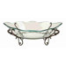 Urban Trends Antique Glass Bowl Metal Stand