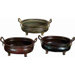 Urban Trends Rare Metal Round Planters in Assorted (Set of 3)